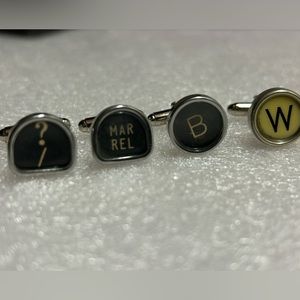 Men’s vintage typewriter key cufflinks